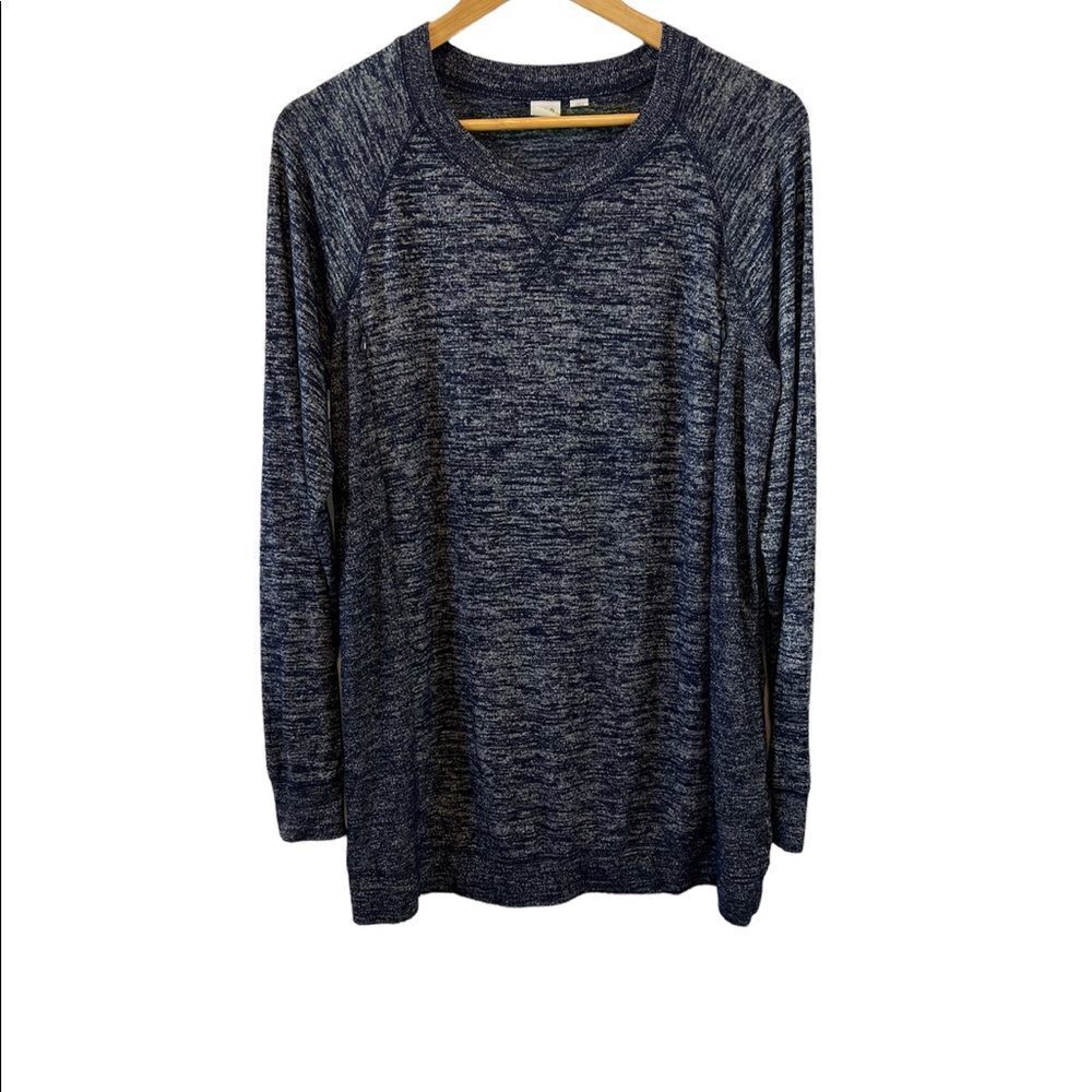GAP MATERNITY Blue Soft Long Sleeve Long Fit Pullover Zipper Detail Top L